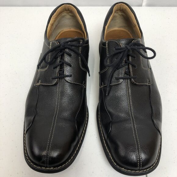 Johnston & Murphy Mens 13 M Black Comfort Shuler Bike Toe Oxford Shoes 207222 main image 6